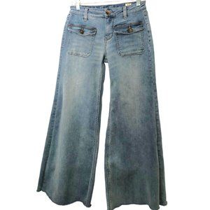 Free People We The Free Hailey Flare Wide Leg Low Rise Jeans.